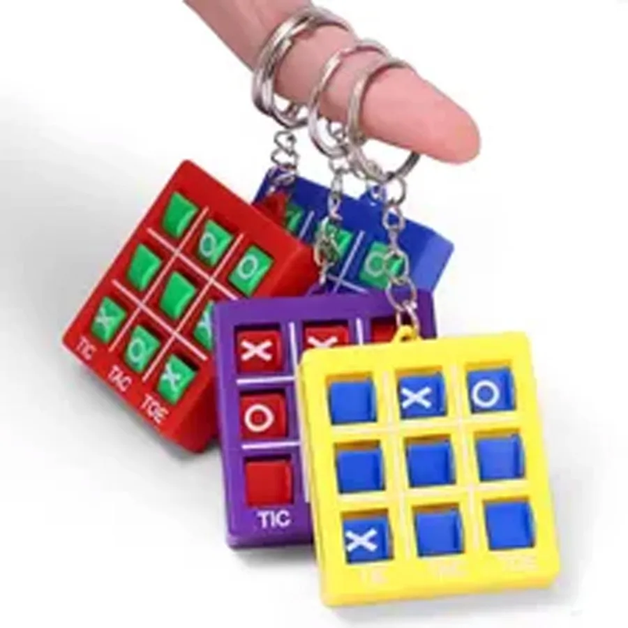 Keeraft Tic Tac Toe Keychain Portable Tr Keeraft Home Gifts — wholesale Keychains & Charms by the case