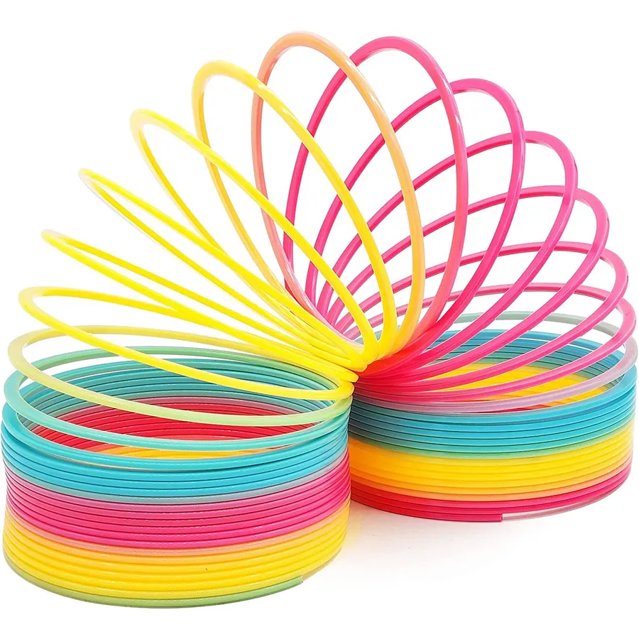 Jumbo Rainbow Plastic Coil Spring — wholesale Toys & Games by the case