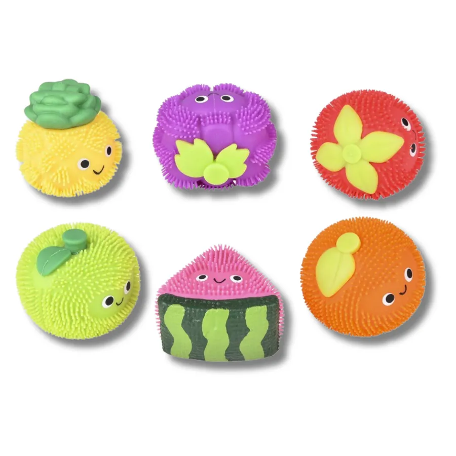 Soft & Puffer Squeeze Fruit Figet Kids Toy- Assorted — wholesale Fidgets & Sensory by the case