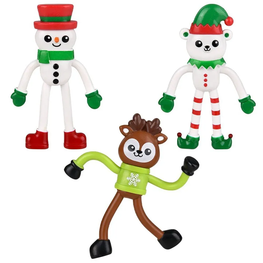 Holiday Funny Bendable Fidget Kids Toy- Assorted — wholesale Fidgets & Sensory by the case
