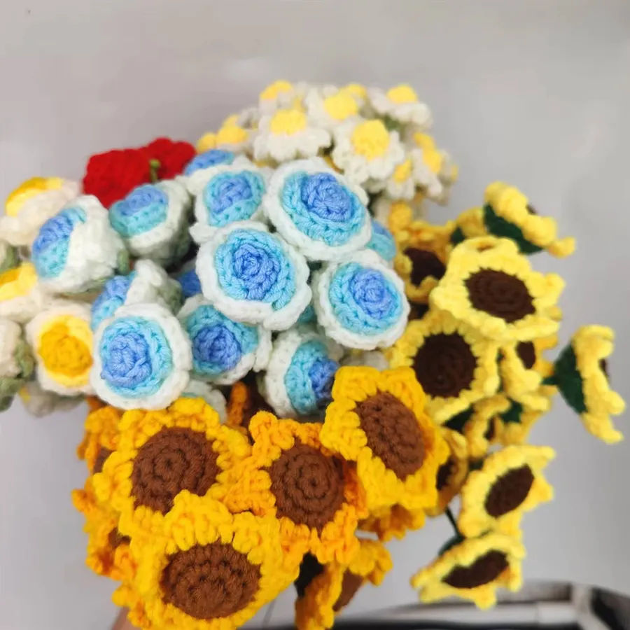 Hand Crochet Woven Knitted Flower For Home — wholesale Home & Décor by the case