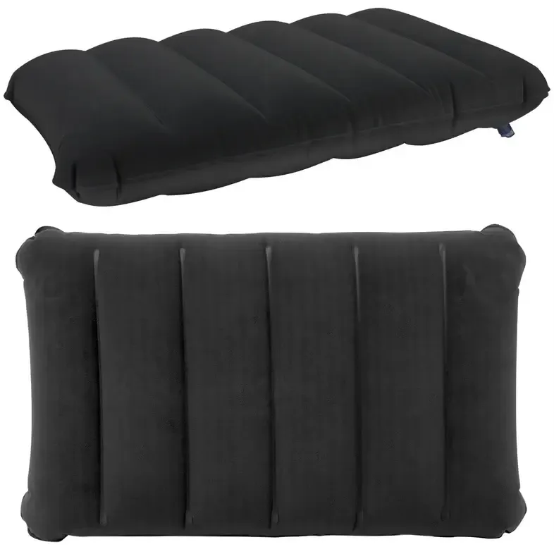 Black Blow-Up Inflatable Camping Pillow- {Pack of 20 Pcs} — wholesale Home & Décor by the case
