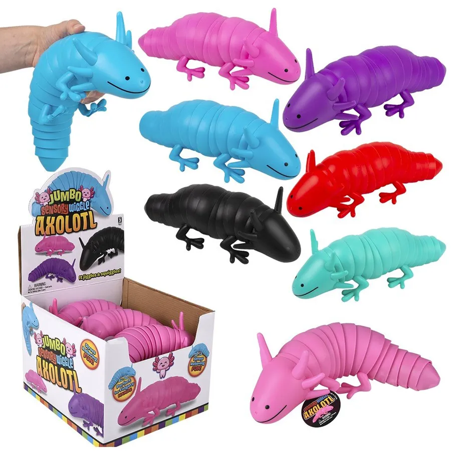 Jumbo Wiggle Fidget Axolotl Kids Toy — wholesale Fidgets & Sensory by the case