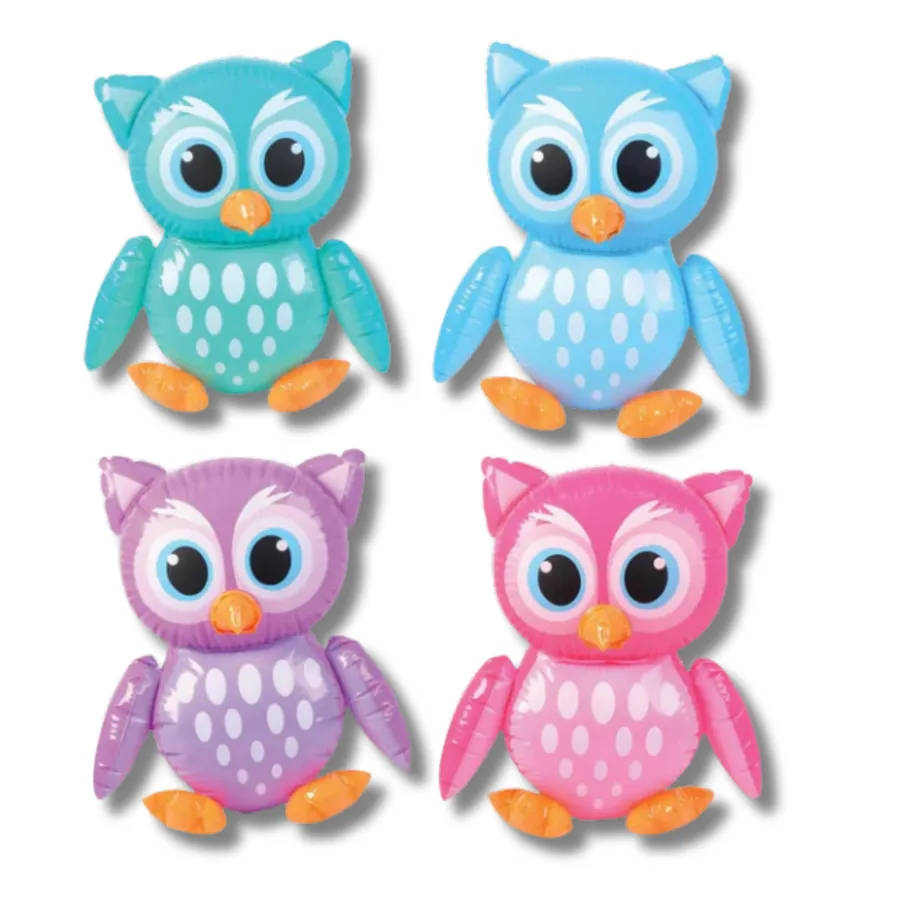 Inflatable Owl Toy For Kids - Assorted — wholesale Toys & Games by the case