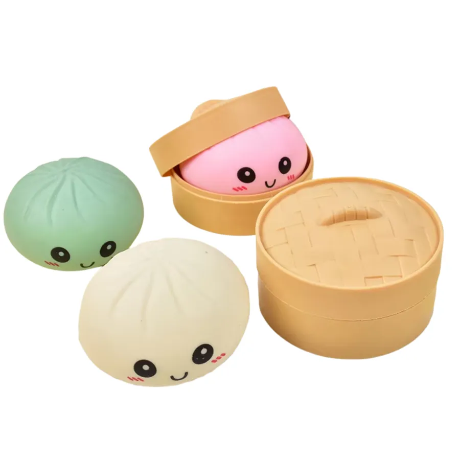 Cute Smiley Squeeze Dumpling Stress Relief Fidget Kids Toy — wholesale Fidgets & Sensory by the case