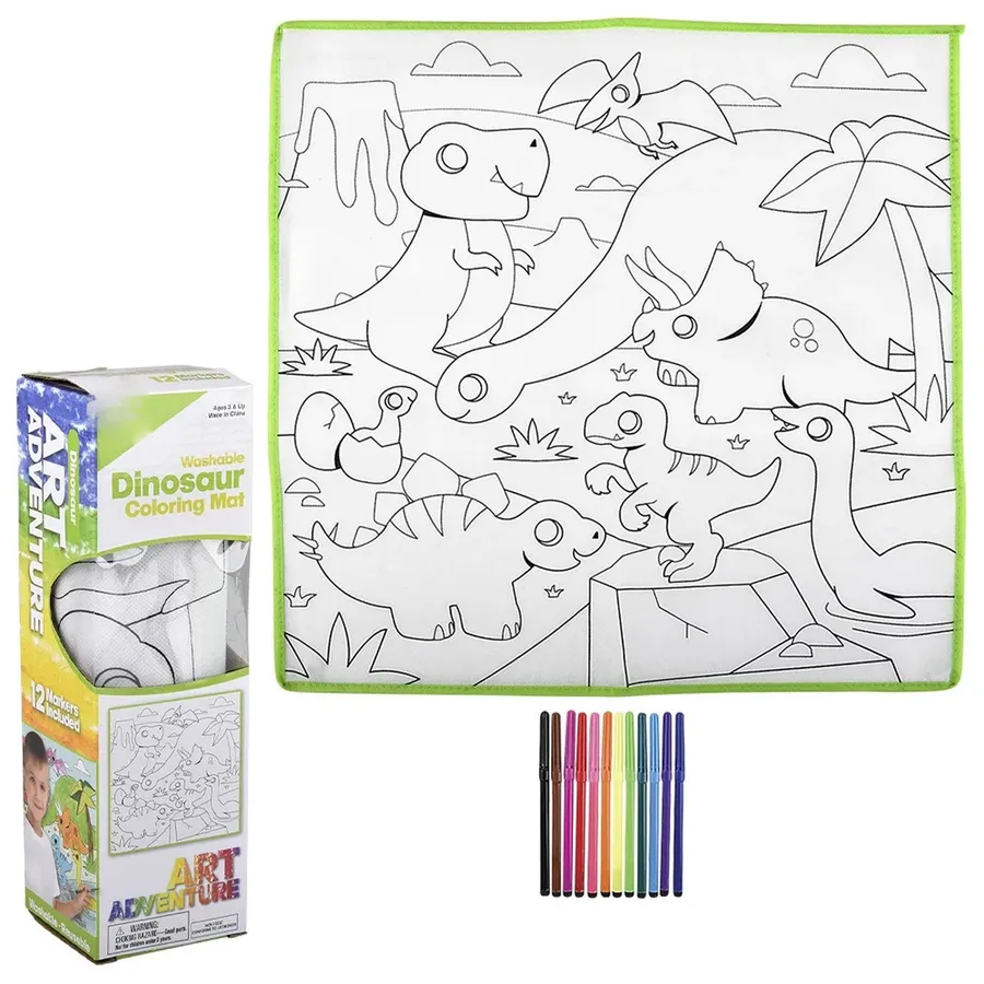 Dinosaur Themed Washable Coloring Mat For Kids — wholesale More Wholesale Goods by the case