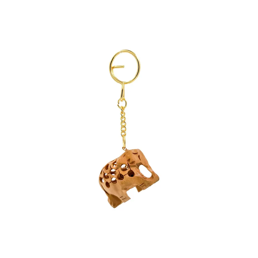 3D Elephant Handmade Wooden Keychain - P Keeraft Home Gifts — wholesale Keychains & Charms by the case