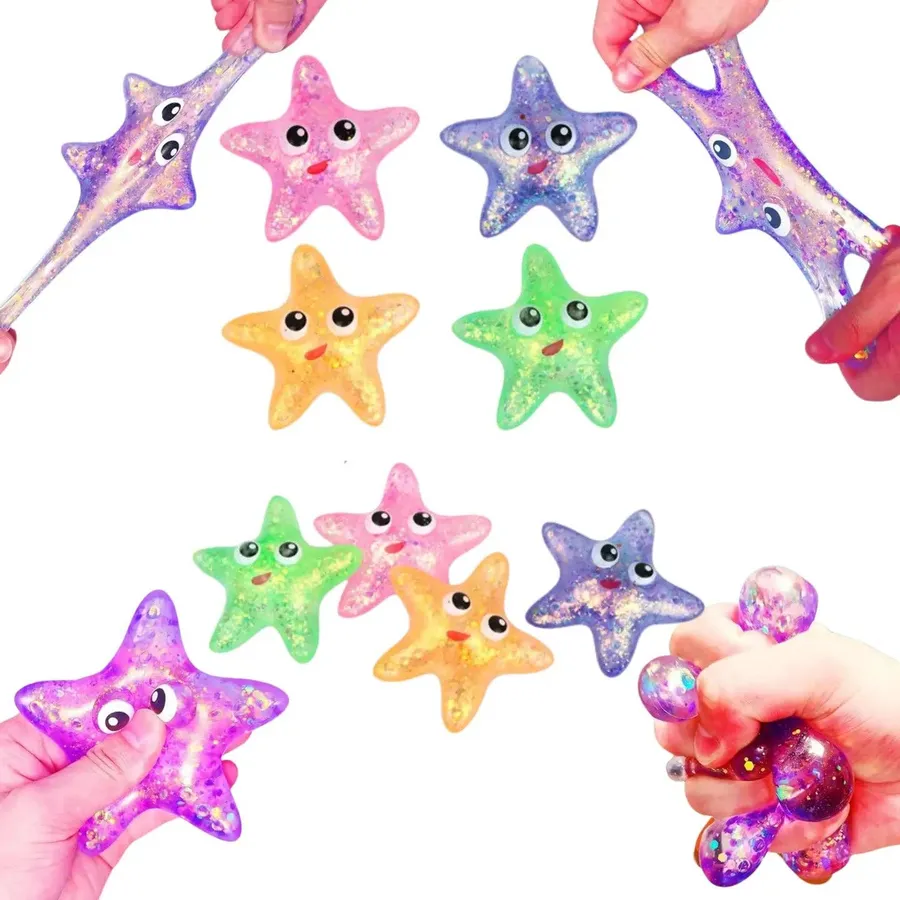 Squishy Fidget Starfish Kids Toy- Assorted — wholesale Fidgets & Sensory by the case