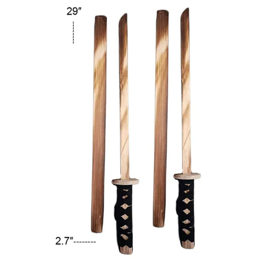 Natural 30-Inch Wooden Ninja Sword with Sheath - Martial Arts Practice (Sold By Piece) — wholesale Toys & Games by the case