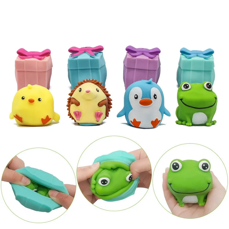 Animal Flip Squeeze Stretchy Fidget Kids Toys- Assorted — wholesale Fidgets & Sensory by the case