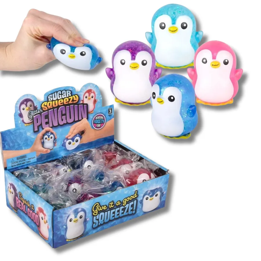 Penguin Sugar Squeeze Fidget Kids Toy- Assorted — wholesale Fidgets & Sensory by the case