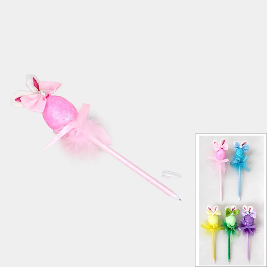 Easter Pearl Bow Bunny Ball Pens For Kids - Assorted — wholesale Seasonal & Holiday by the case