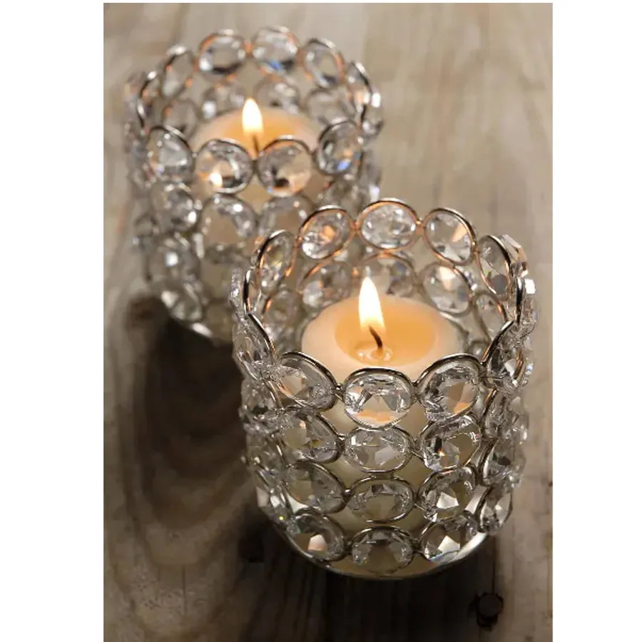 Crystal Tealight Candle Holder Home Décor — wholesale Home & Décor by the case