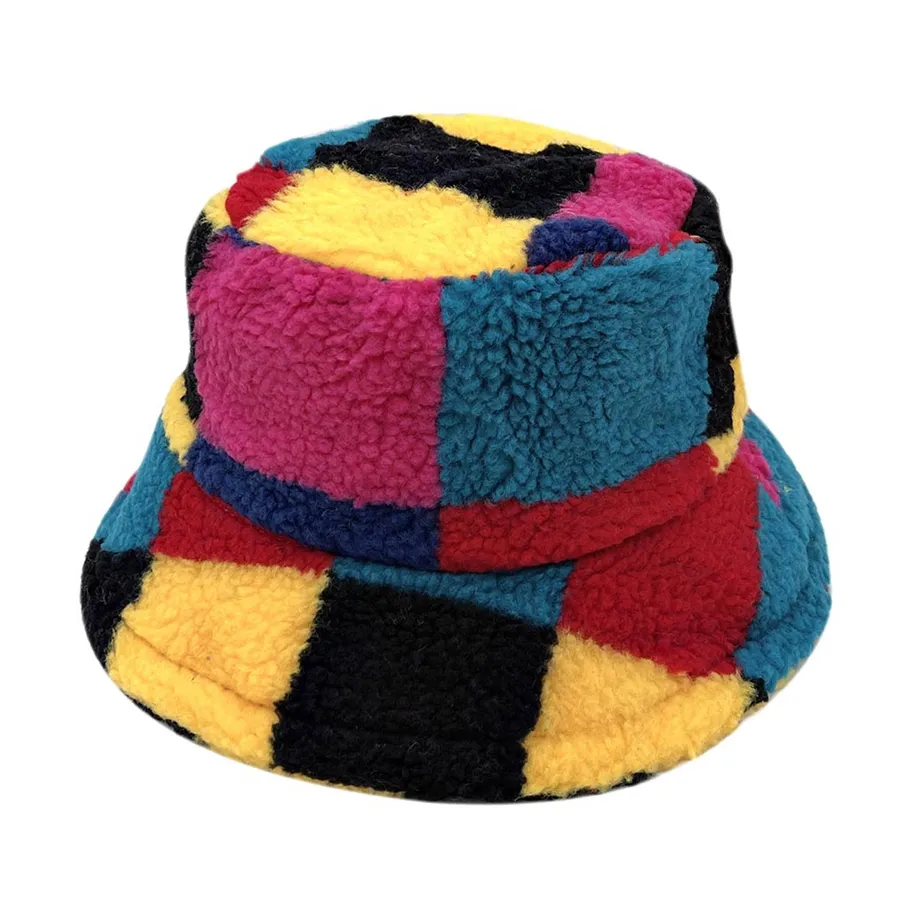 Color Block Sherpa Bucket Hat for Women - Assorted Styles — wholesale Apparel & Accessories by the case