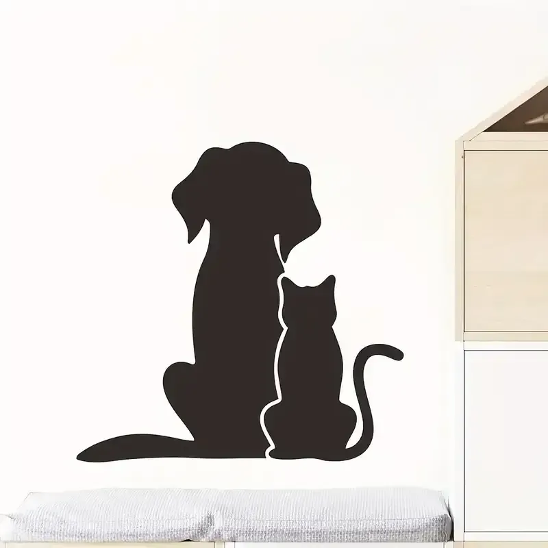 Nursery Wall Decal - Lean On Me Pet Silhouette, Peel & Stick Vinyl — wholesale Home & Décor by the case