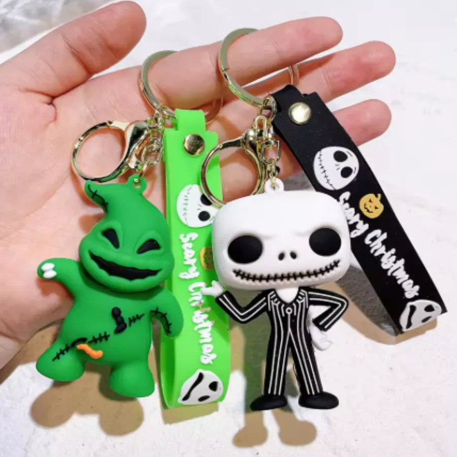 Fright Night Skeleton Jack PVC In Bulk Keychain — wholesale Keychains & Charms by the case