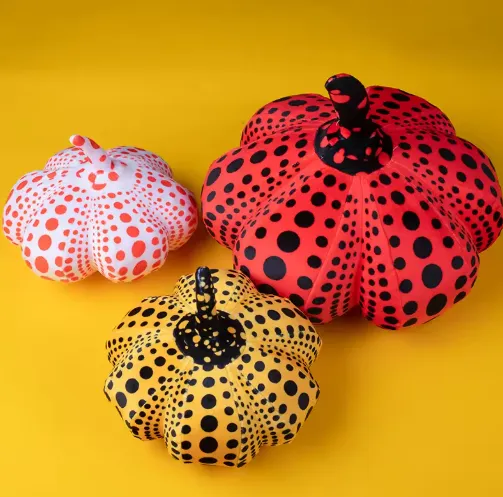 Polka Dot Pumpkin Plush Pillow - Assorted - Halloween — wholesale Plush & Squishies by the case