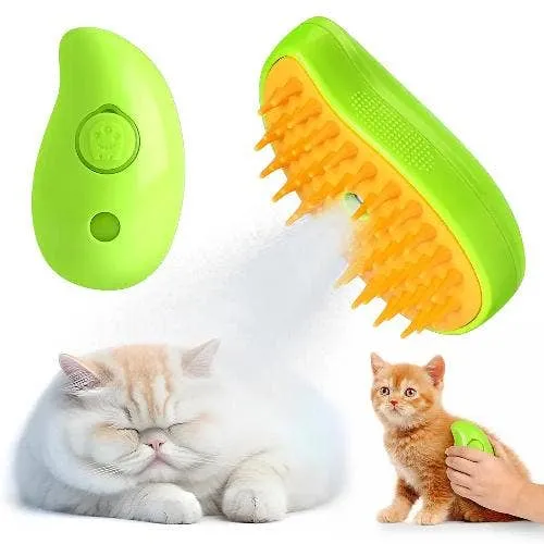 3-in-1 Steamy Cat Brush - Electric Spray Grooming Brush for Cat Hair Removal & Pet Massage — wholesale Apparel & Accessories by the case