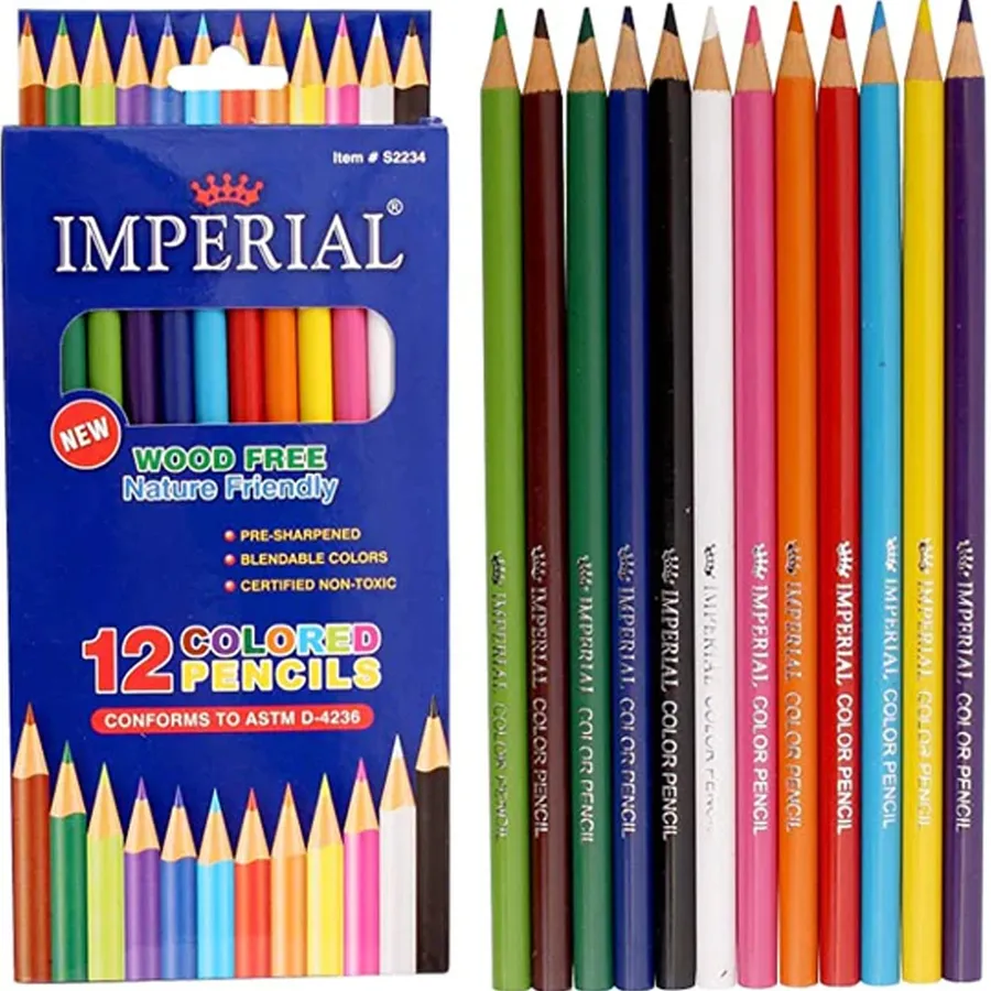 Imperial Colored Pencils 12-Count Set - Triple Pack Wood — wholesale Stationery & Office by the case