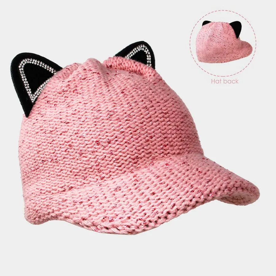 Solid Cat Ear Baseball Cap For Women's - Assorted — wholesale Apparel & Accessories by the case