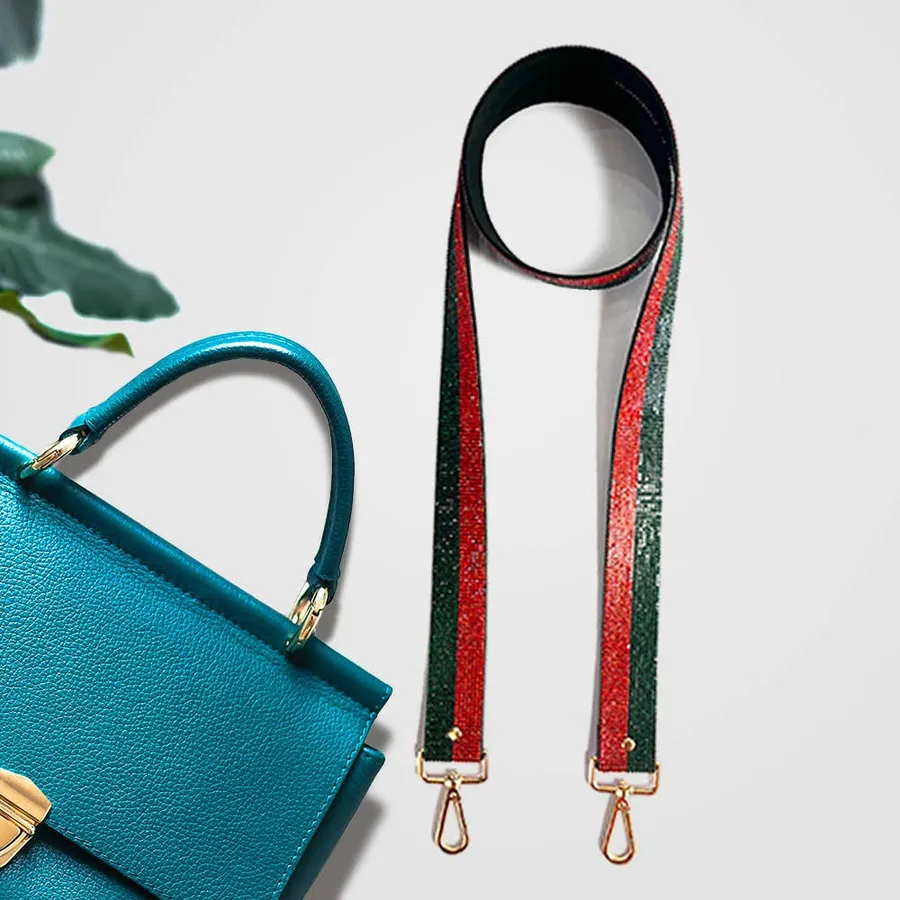 Color Block Bling Bag Strap - Trendy Handbag Accessory — wholesale Bags & Backpacks by the case