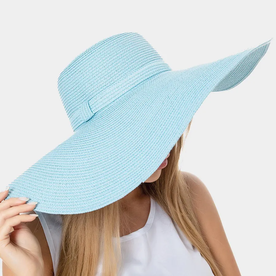 Solid Floppy Straw Sun Hat For Women's - Assorted — wholesale Apparel & Accessories by the case