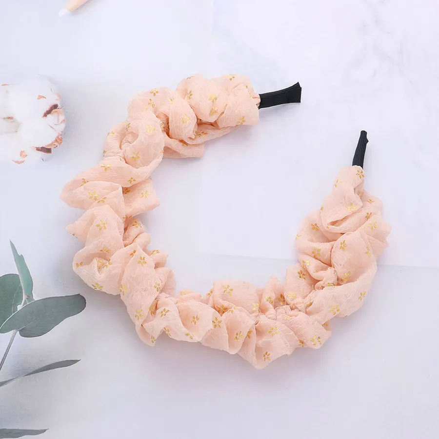 Flower Pattern Scrunchie Headband - Assorted — wholesale Apparel & Accessories by the case