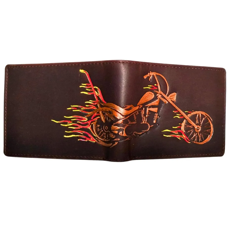 Ghost Rider Men Casual Brown Genuine Leather Home Decores — wholesale Home & Décor by the case