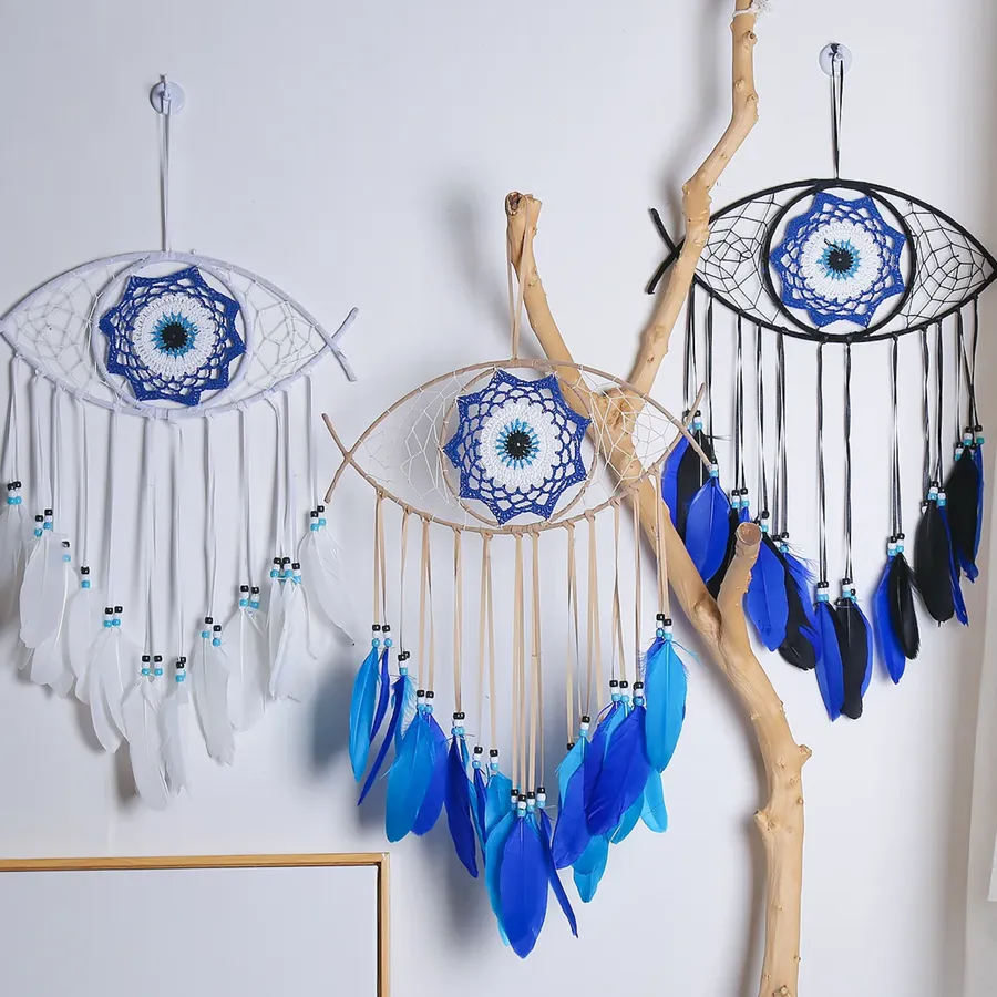 Evil Eye Dream Catcher Boho Wall — wholesale Home & Décor by the case