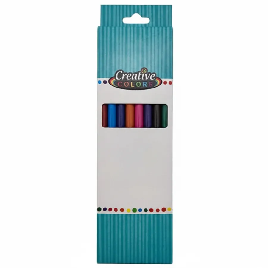 Classic Colored Pencils Set - Pre-Sharpened 8 Colors for Classroom, School Supplies, and Art Supplies — wholesale Stationery & Office by the case