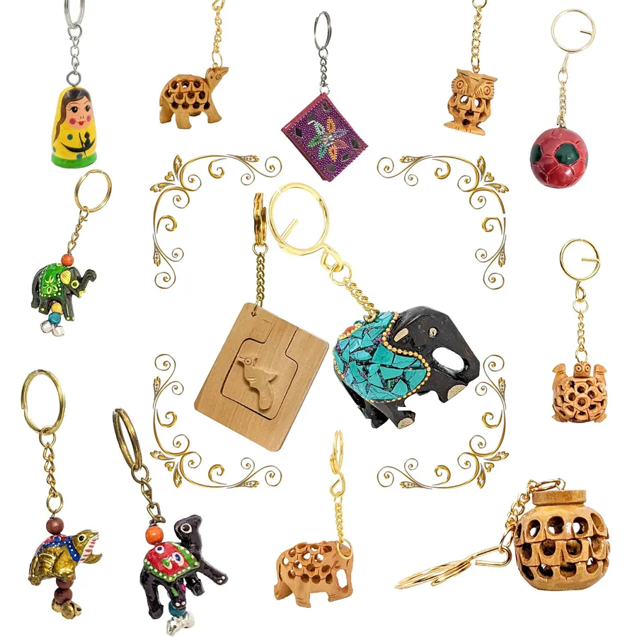 Wood Animal Keychain — wholesale Keychains & Charms by the case