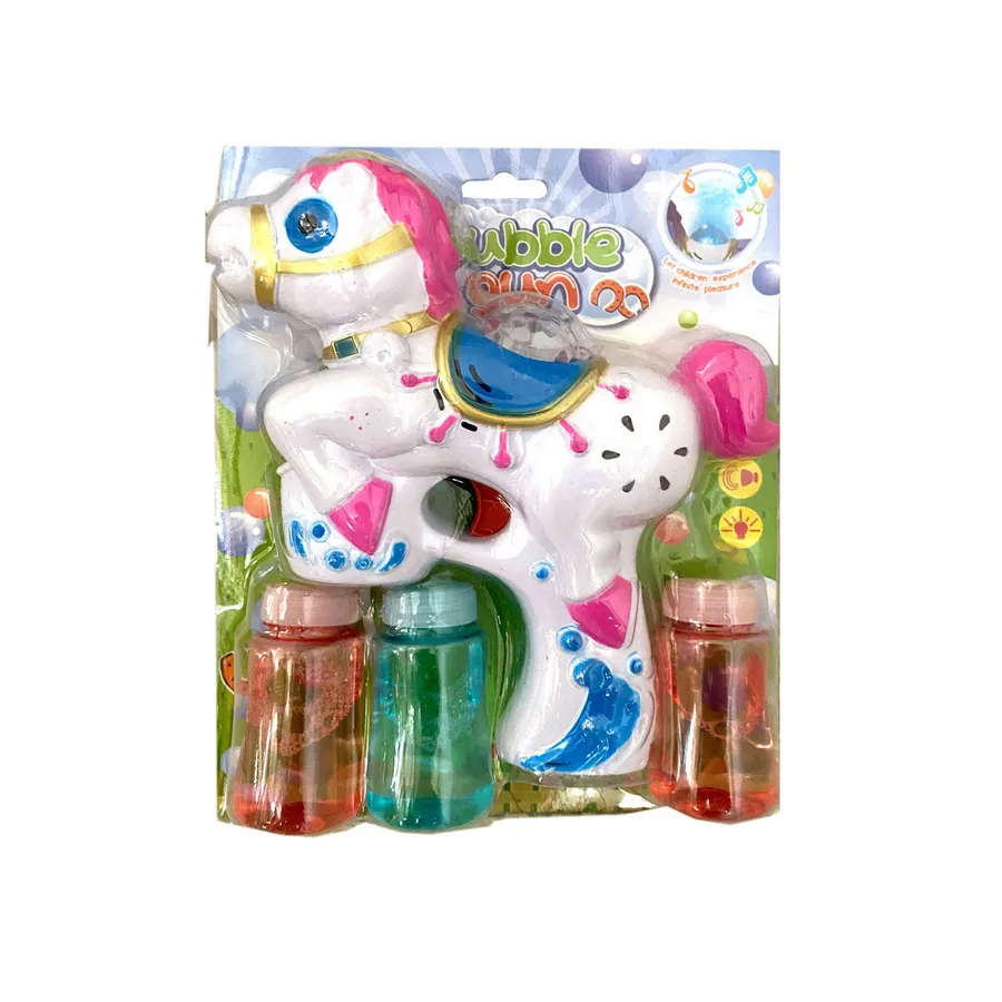 Unicorn Bubble Blaster Light and Sound Toy with 2 Bubble Bottles and Batteries — wholesale Kitchen & Drinkware by the case