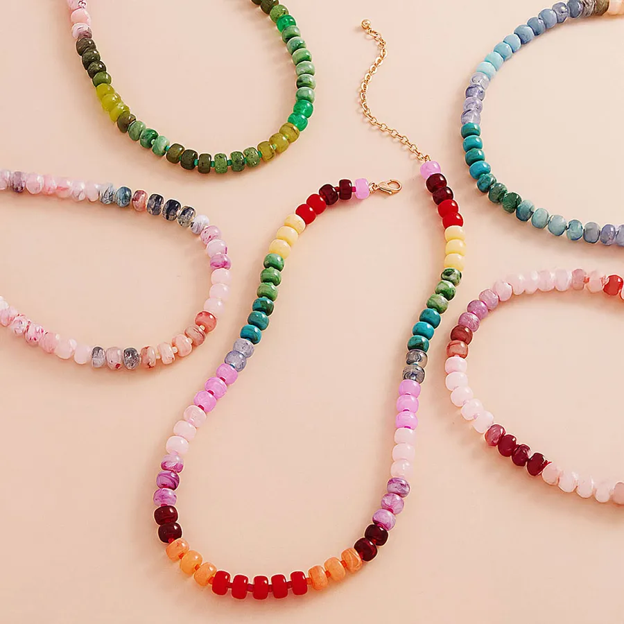 Round Shaped Beaded Necklace For Women's - Assorted — wholesale Apparel & Accessories by the case
