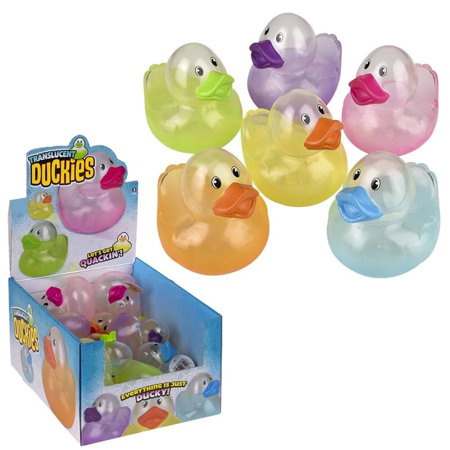 Transparent Easter Rubber Duck Kids Toy- Assorted — wholesale Seasonal & Holiday by the case
