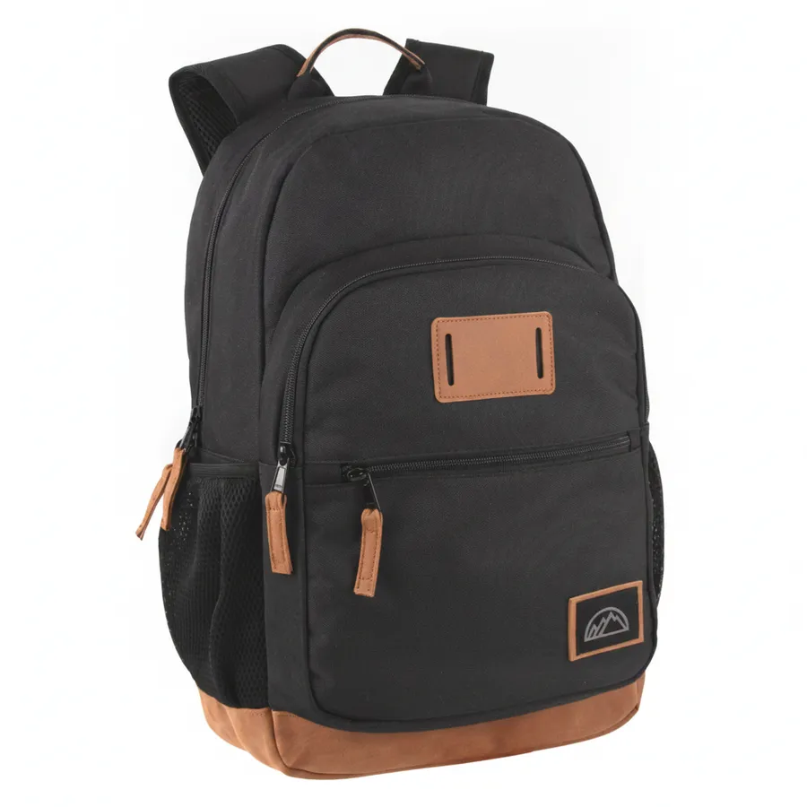 18-Inch Classic Laptop Backpack with Suede Bottom - Durable Everyday Travel Bag — wholesale Bags & Backpacks by the case