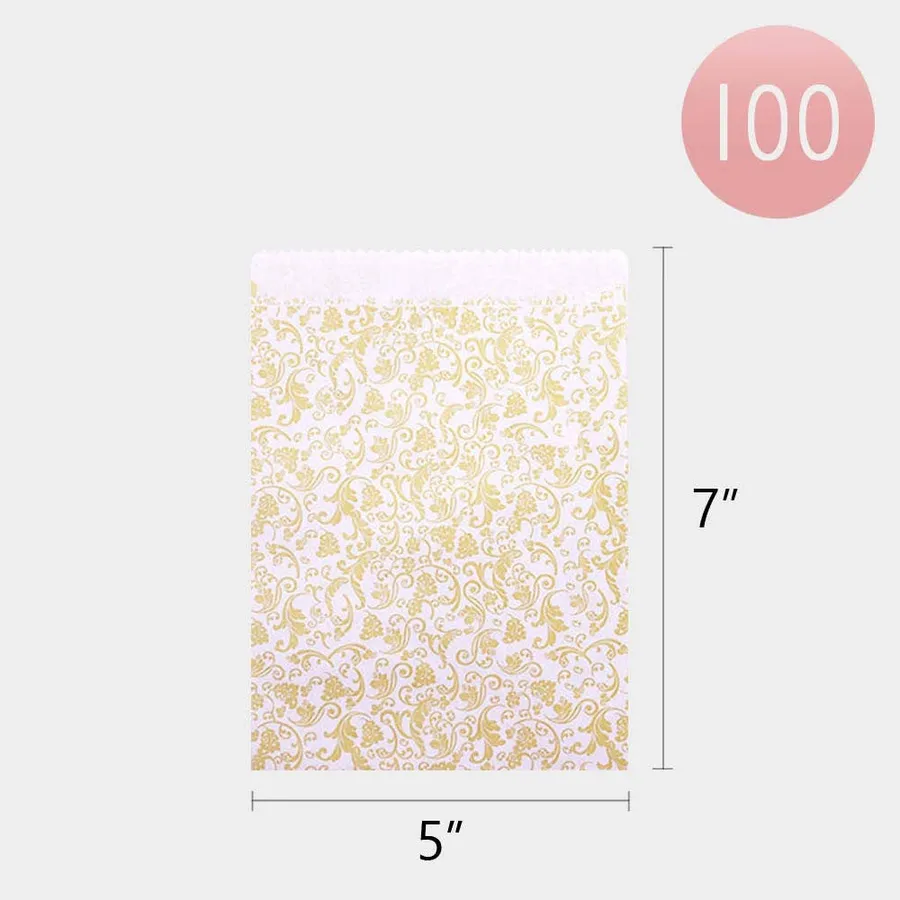 Patterned Printed Stylish Treat Paper Bag Set - Yellow Color — wholesale Bags & Backpacks by the case