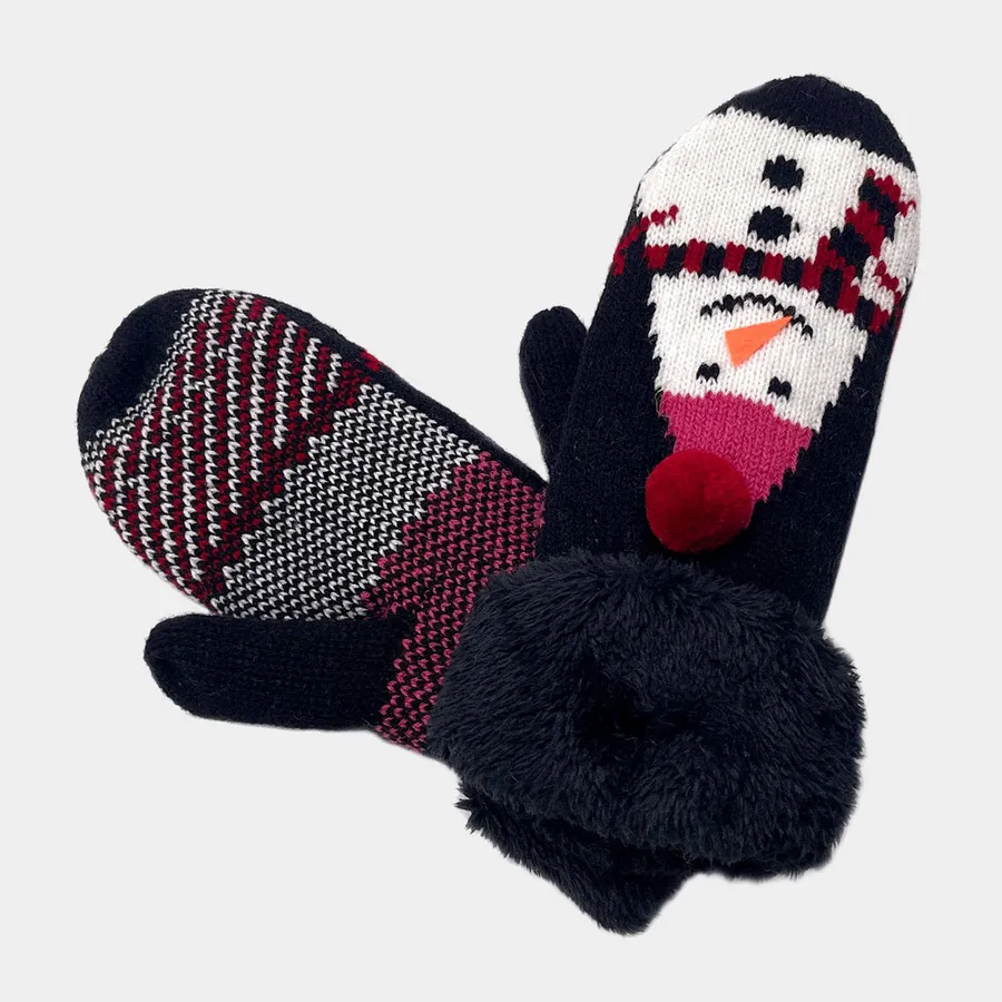 Valentine Theme Printed Faux Fur Mitten Gloves - Assorted — wholesale Seasonal & Holiday by the case