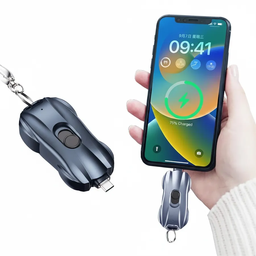 Mini Keychain Power Bank | Portable Emergency Charger — wholesale Keychains & Charms by the case