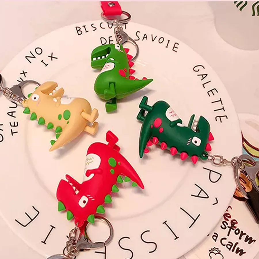 Kids Dinosaur Shapes Keychains - Assorted — wholesale Keychains & Charms by the case