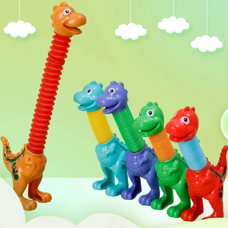 Dinosaur Cartoon Telescopic Tube Kids Toys — wholesale Toys & Games by the case