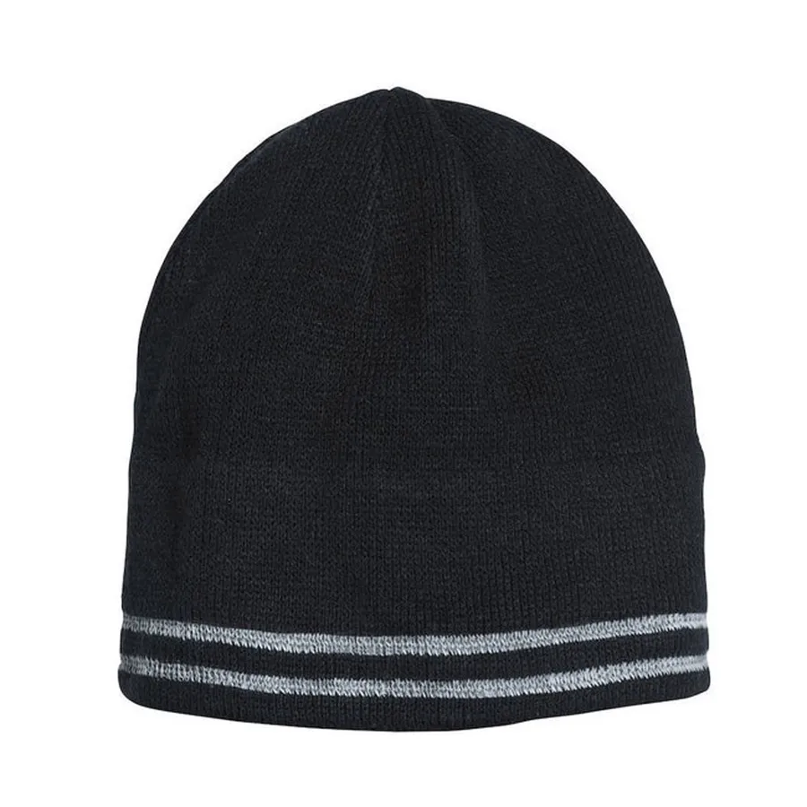 Ribbed Knit Beanie With Double Stripe - Assorted — wholesale Apparel & Accessories by the case