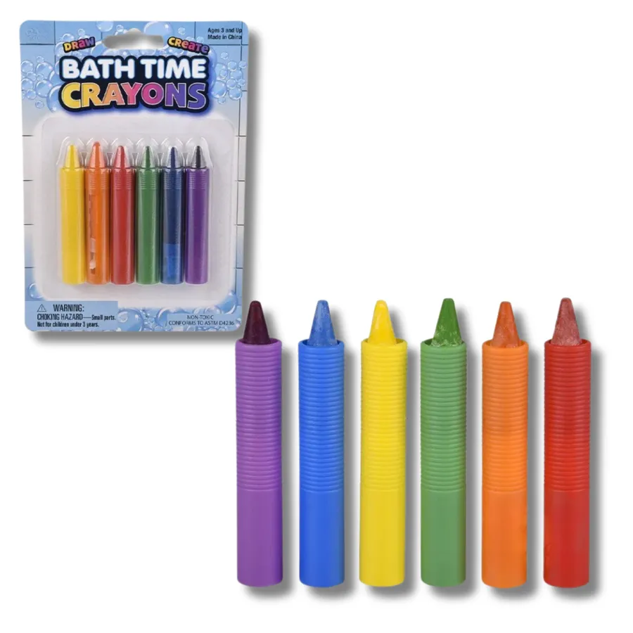 Bath Time Mini Crayons For Back To School Kids- Assorted — wholesale Beauty & Personal Care by the case