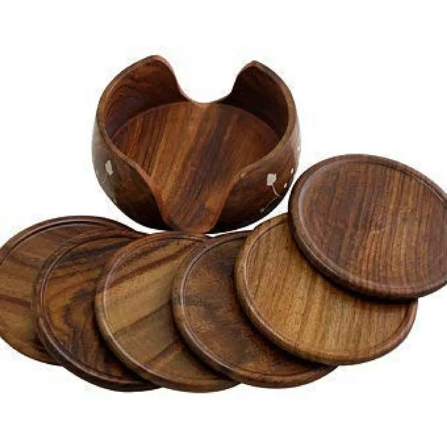 Wooden Round Drink Coasters — wholesale Kitchen & Drinkware by the case