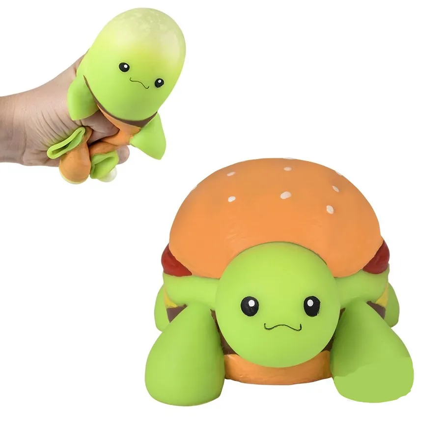 Turtle Theme Burger Squish & Stretch Fidget Kids Toy — wholesale Fidgets & Sensory by the case