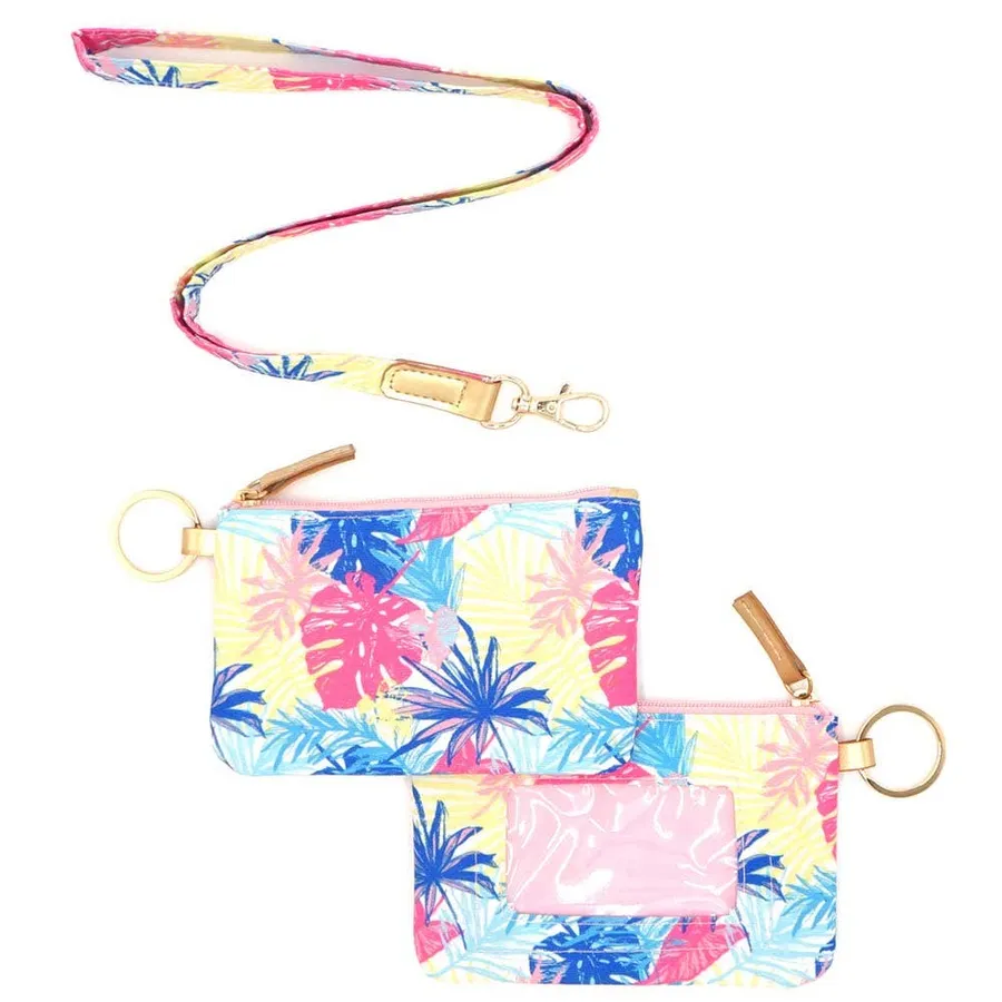 Easter Flamingo Leaf Patterned ID Holder Wallet — wholesale Seasonal & Holiday by the case