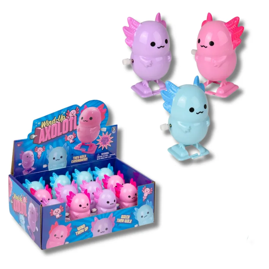 Axolotl Wind-Up Sensory Fidget Kids Toy- Assorted — wholesale Fidgets & Sensory by the case