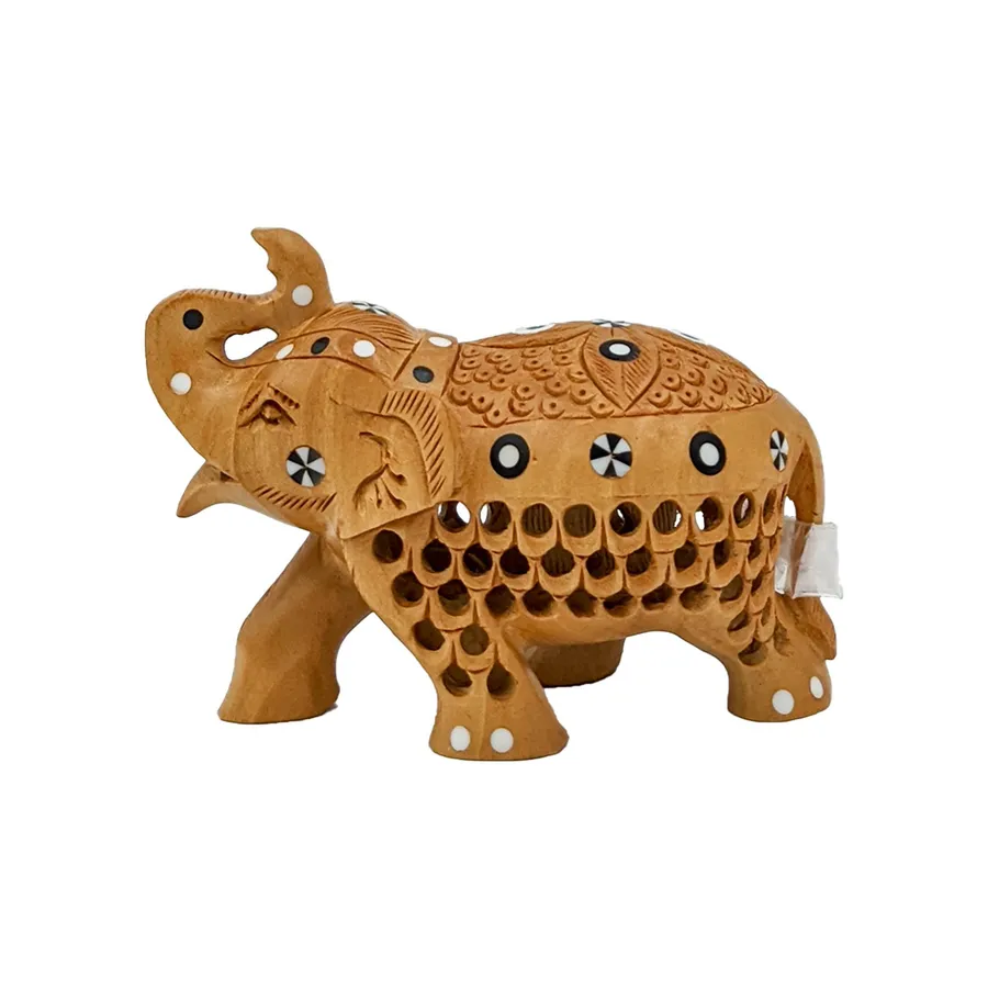 Handmade Mesh Style Carved Elephant — wholesale Home & Décor by the case