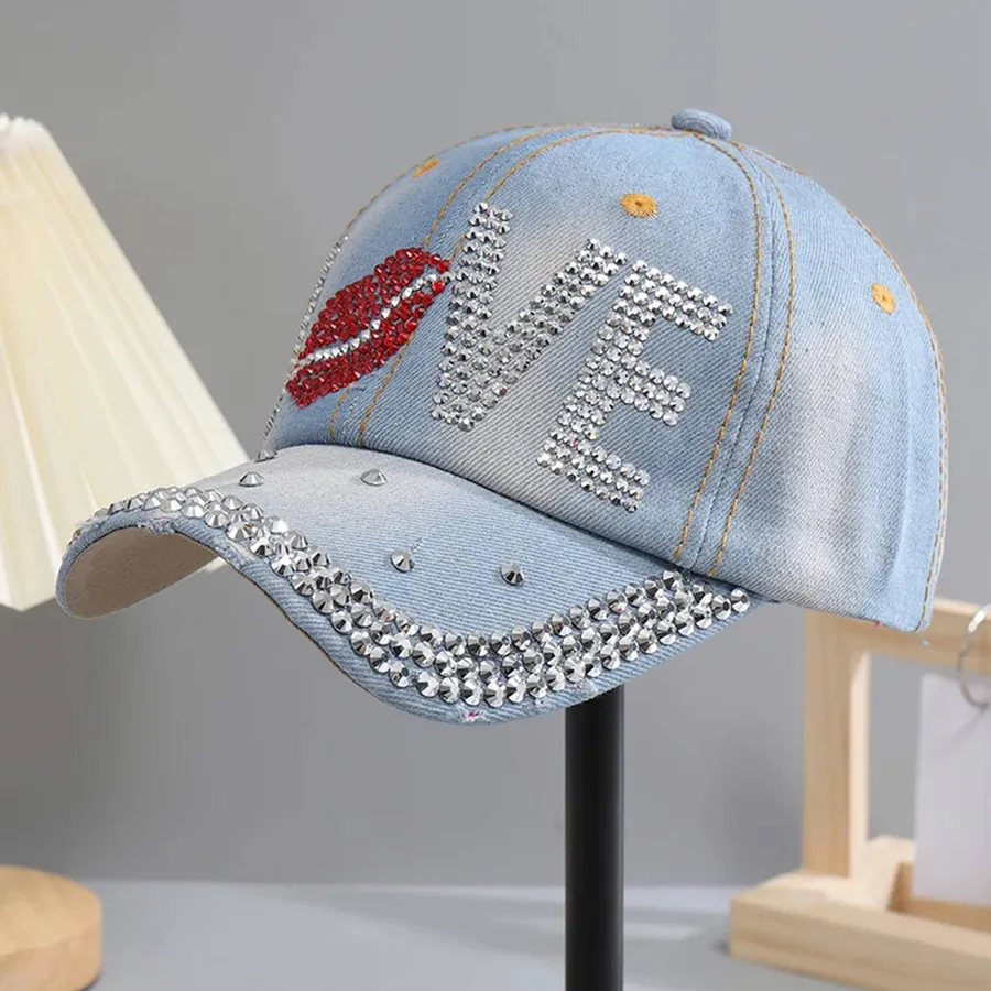Fashionable Rhinestone Baseball Cap - Assorted — wholesale Apparel & Accessories by the case
