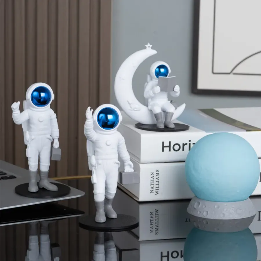 Astronaut Figurine Table Decor - Modern Spaceman Statue — wholesale Home & Décor by the case