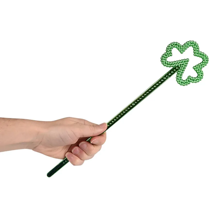 Metallic Shamrock Wand For Kids — wholesale Toys & Games by the case